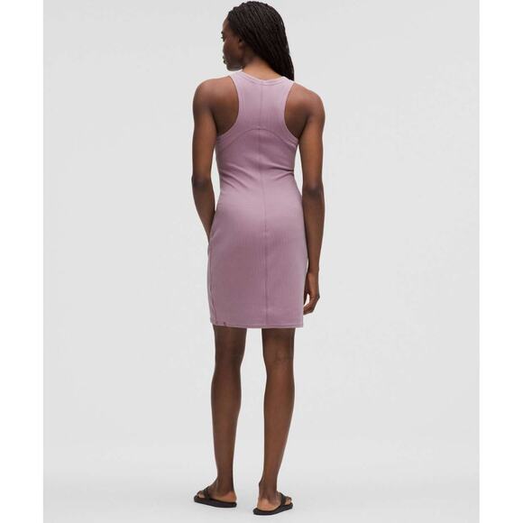 (14) NWT $138 Lululemon Ribbed‎ Softstreme Slim-Fit Tank Dress Lavender Lux - Picture 2 of 5